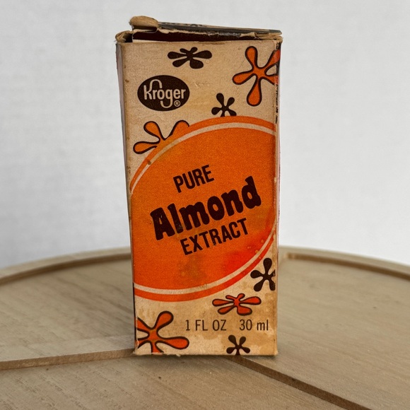 Vintage Kroger Pure Almond Extract. Empty glass bottle. - Picture 1 of 7